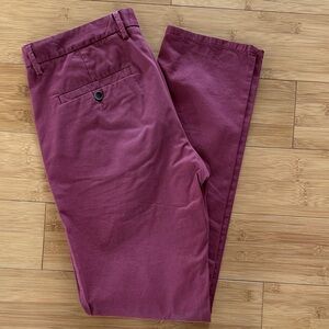 Boss Men's Maroon Chino Pants